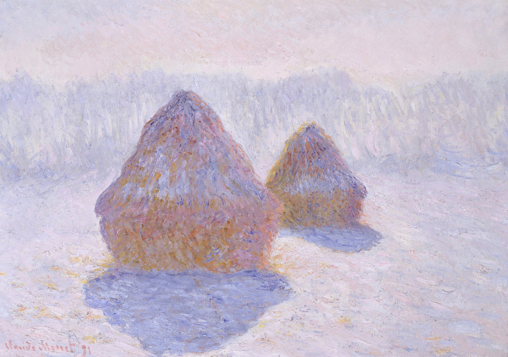 CLAUDE MONET Haystacks Effect of Snow & Sun FINE ART PRINT Archival Paper Decor