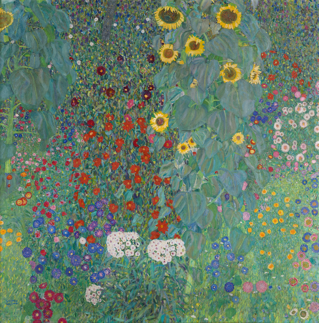 GUSTAV KLIMT Farm Garden with Sunflowers FINE ART PRINT Archival Paper Wall Decor