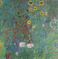 GUSTAV KLIMT Farm Garden with Sunflowers FINE ART PRINT Archival Paper Wall Decor