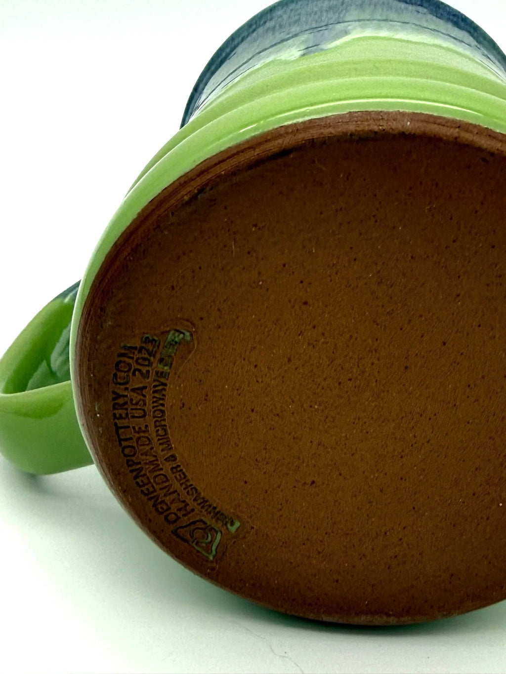 Deneen Pottery Kiwi Green Zion National Park Stoneware 2023 12 oz Coffee Cup Mug