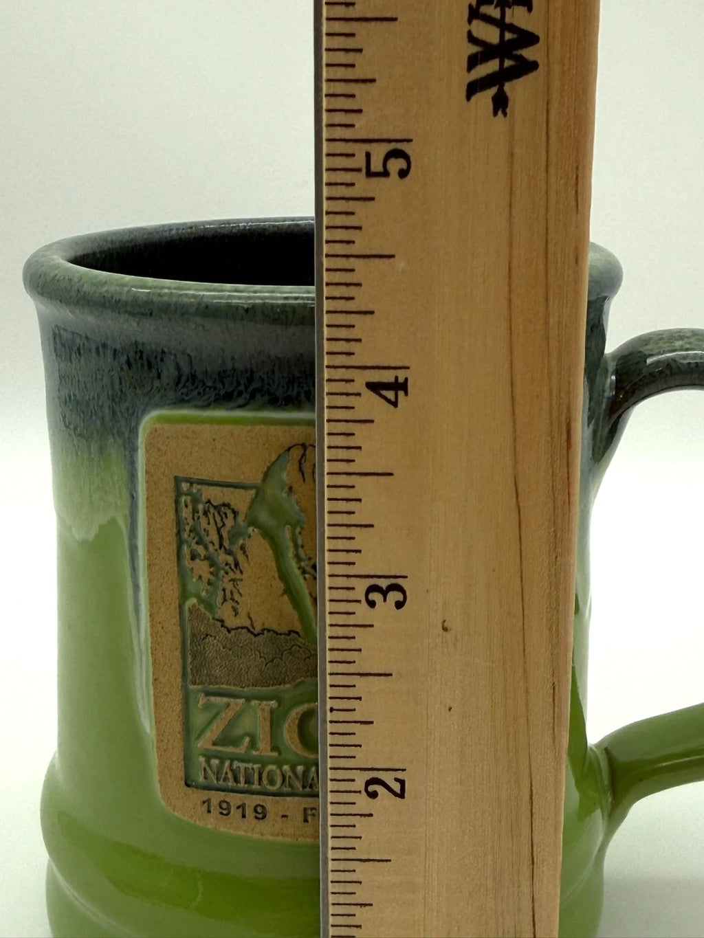 Deneen Pottery Kiwi Green Zion National Park Stoneware 2023 12 oz Coffee Cup Mug