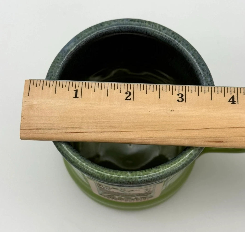 Deneen Pottery Kiwi Green Zion National Park Stoneware 2023 12 oz Coffee Cup Mug