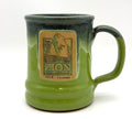 Deneen Pottery Kiwi Green Zion National Park Stoneware 2023 12 oz Coffee Cup Mug