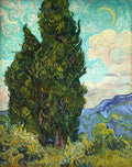VINCENT VAN GOGH Cypresses FINE ART PRINT Archival Paper Wall Decor