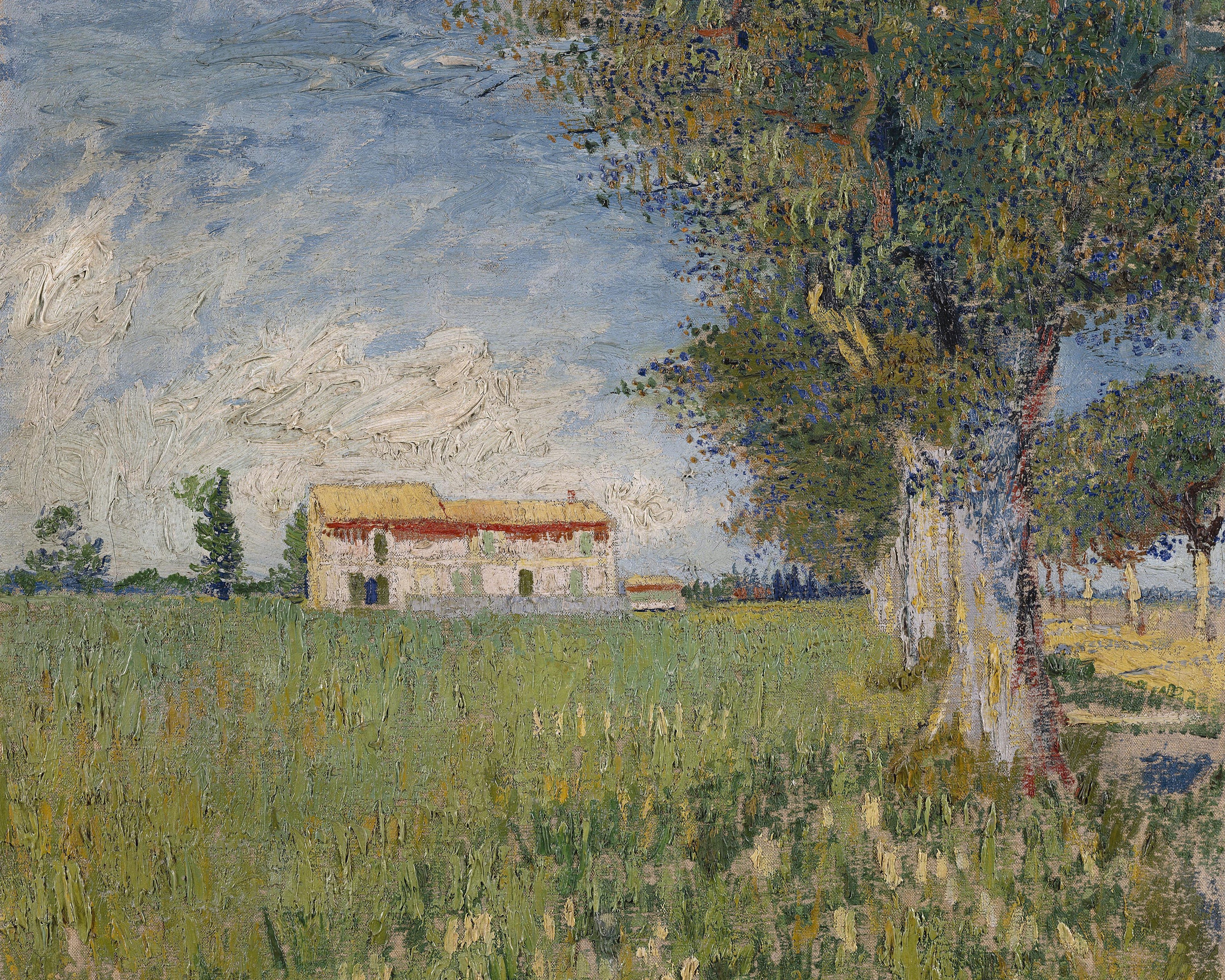 VINCENT VAN GOGH Farmhouse in a Wheat Field FINE ART PRINT Archival Paper Decor