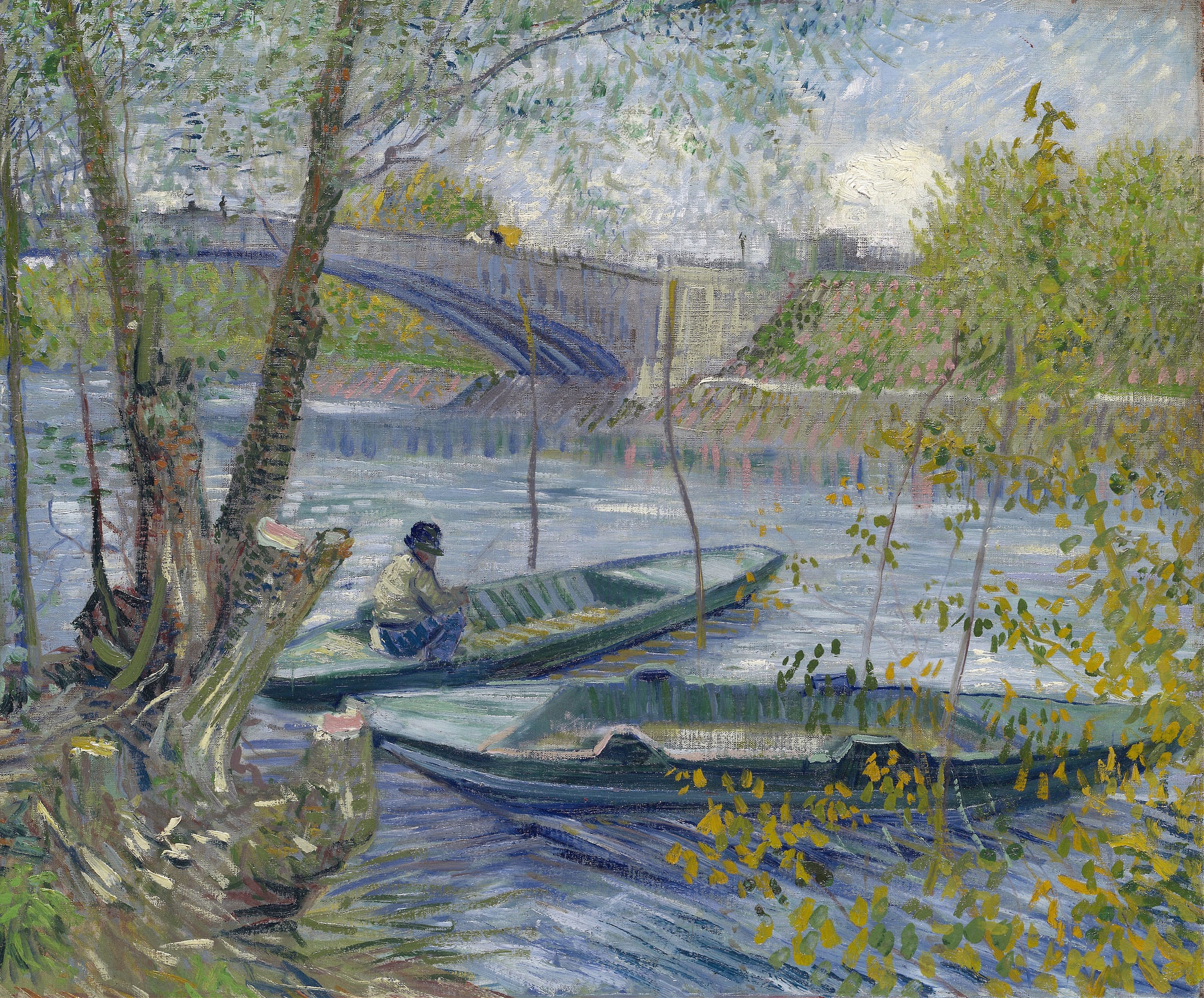 VINCENT VAN GOGH Fishing in Spring FINE ART PRINT Archival Paper Wall Decor