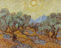 VINCENT VAN GOGH Olive Trees Yellow Sky Sun FINE ART PRINT Archival Paper Decor