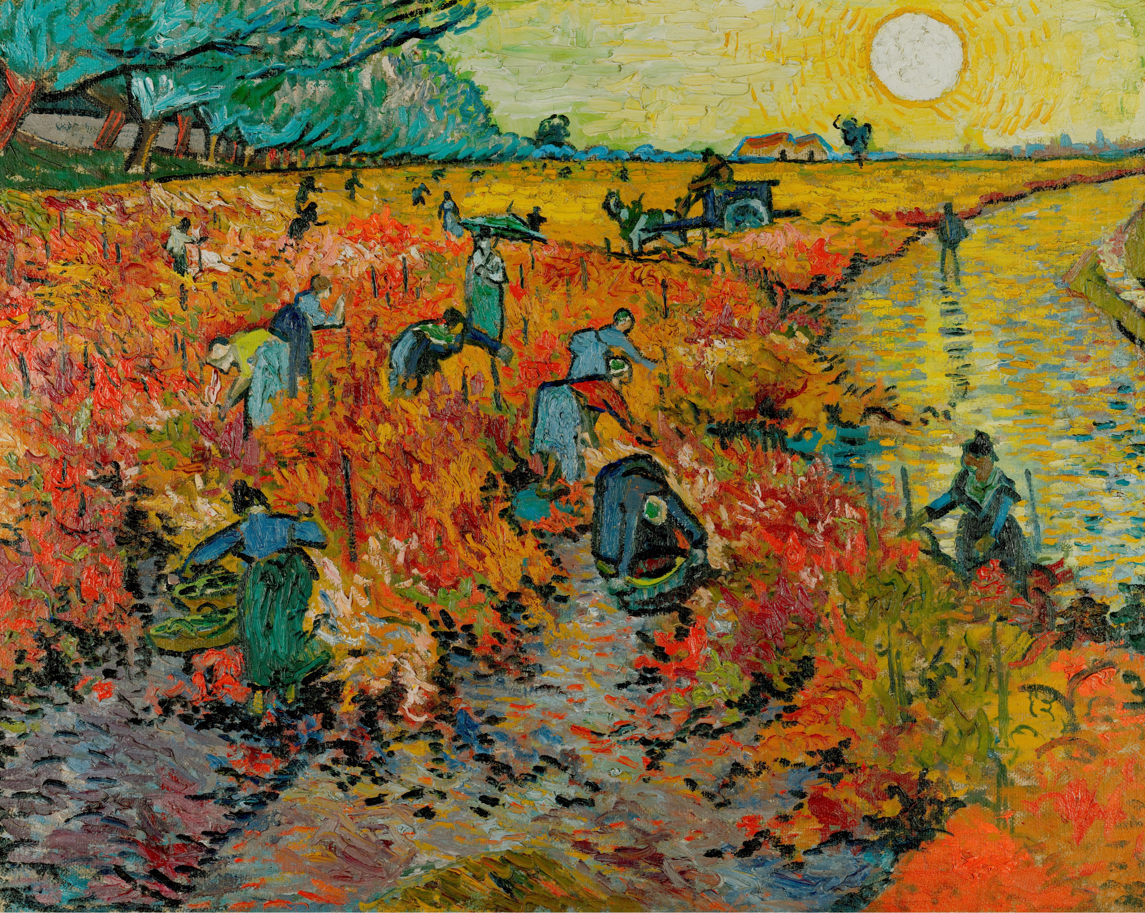 VINCENT VAN GOGH Red Vineyards at Arles FINE ART PRINT Archival Paper Wall Decor