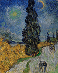 VINCENT VAN GOGH Road Cypress & Star FINE ART PRINT Archival Paper Wall Decor