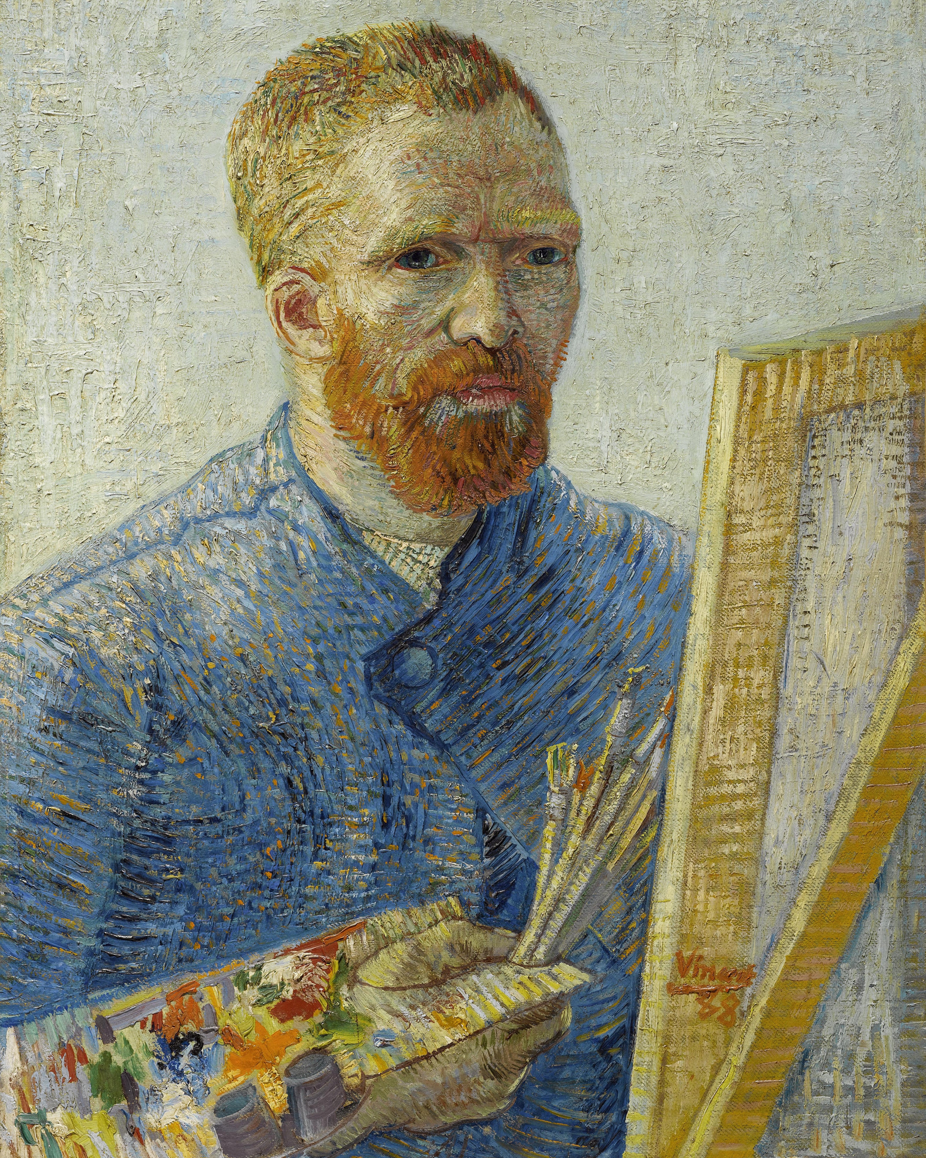 VINCENT VAN GOGH Self-Portrait Painter FINE ART PRINT Archival Paper Wall Decor